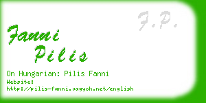 fanni pilis business card